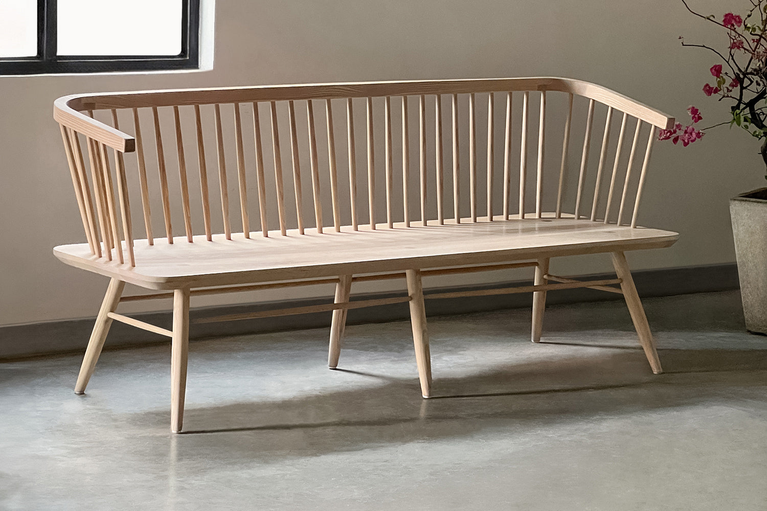 Buy Arco White Ash Wood Bench for house – solidbench