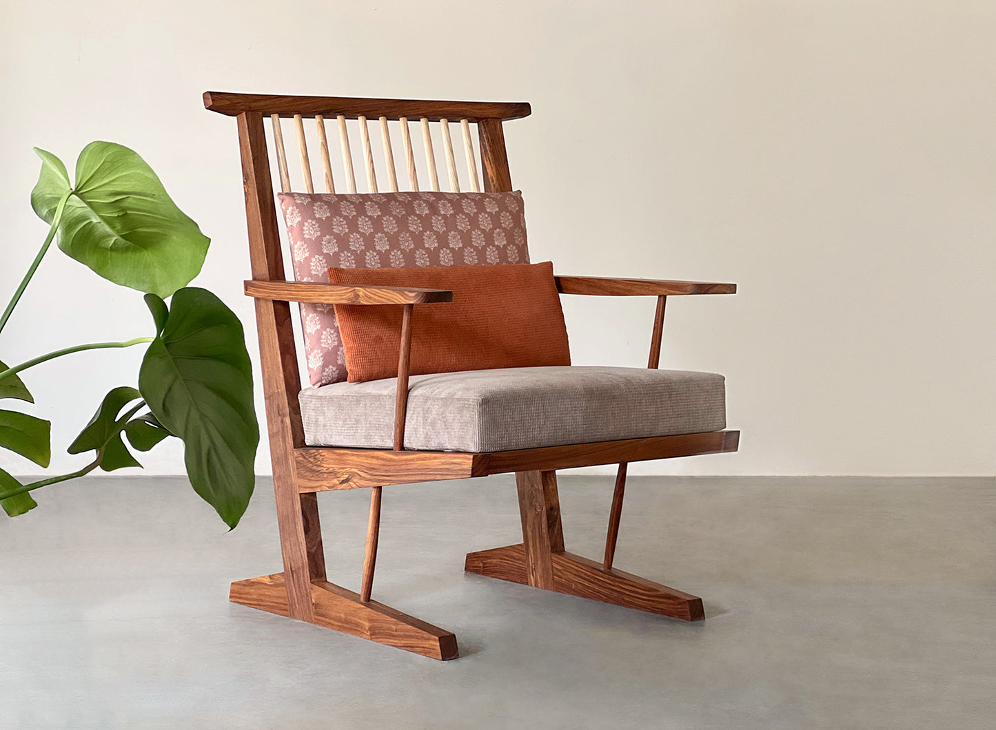 Enid Lounger with Arm Rest - Rosewood