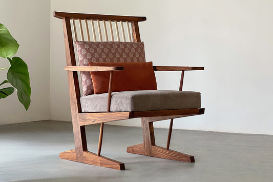 Enid Lounger with Arm Rest - Rosewood