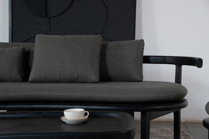 Akira Venti Big Lounger - Black stained white ash