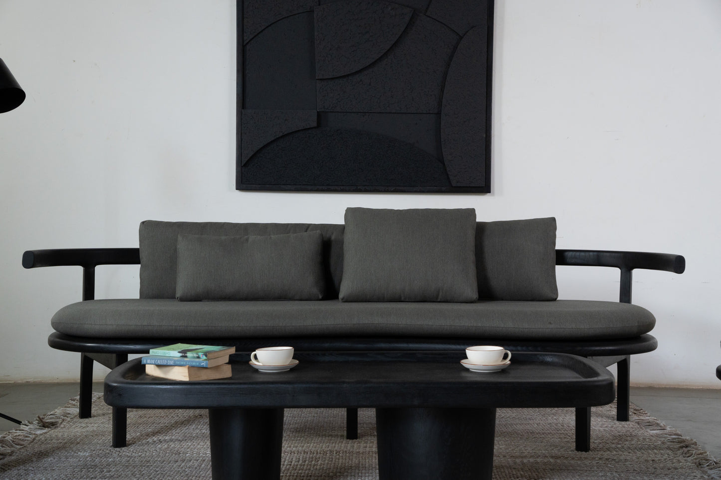 Akira Venti Big Lounger - Black stained white ash