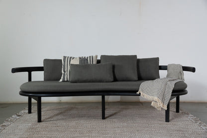 Akira Venti Big Lounger - Black stained white ash