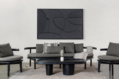 Akira Venti Big Lounger - Black stained white ash