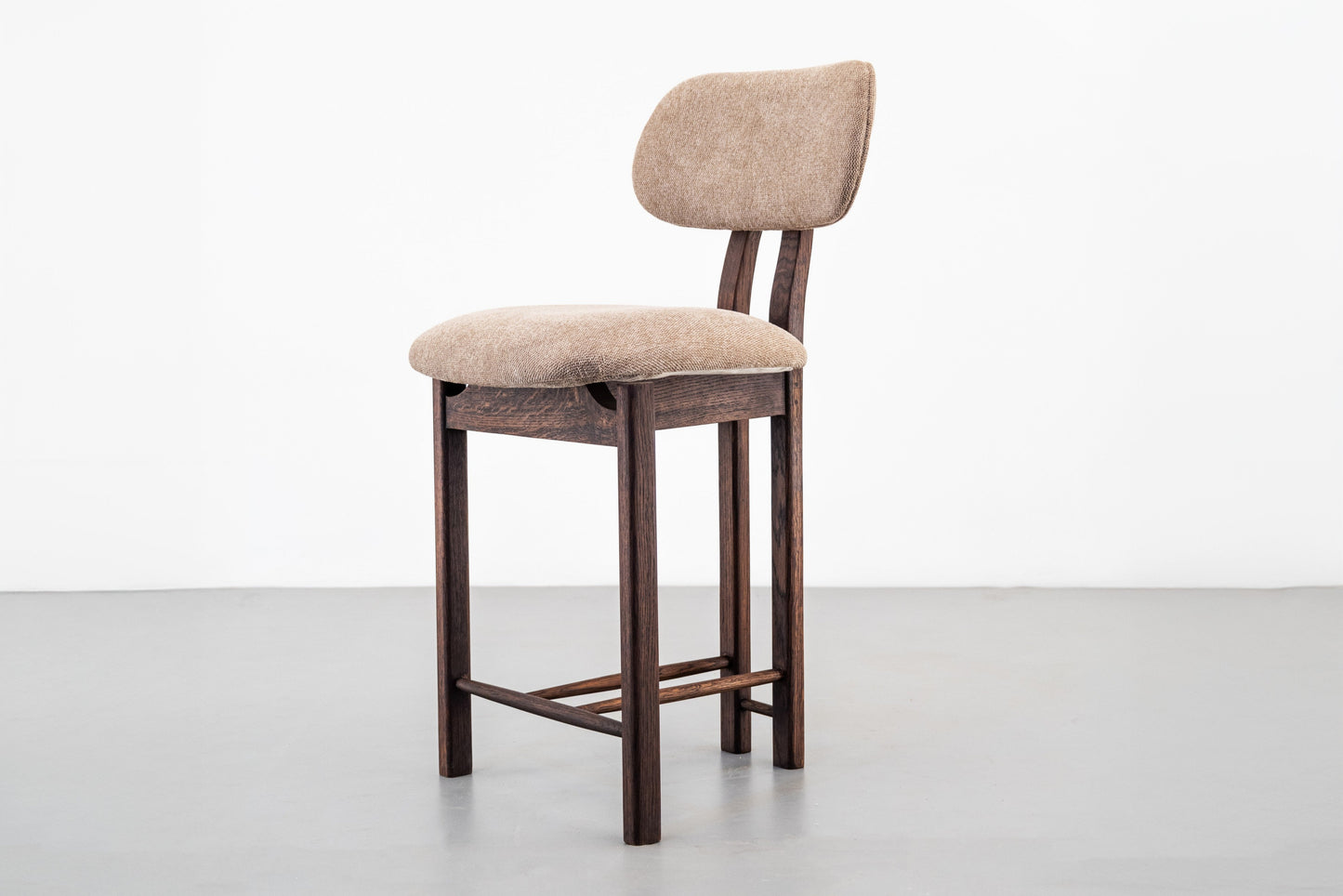 Anjeer bar stool - White Oak with Chocolate oil