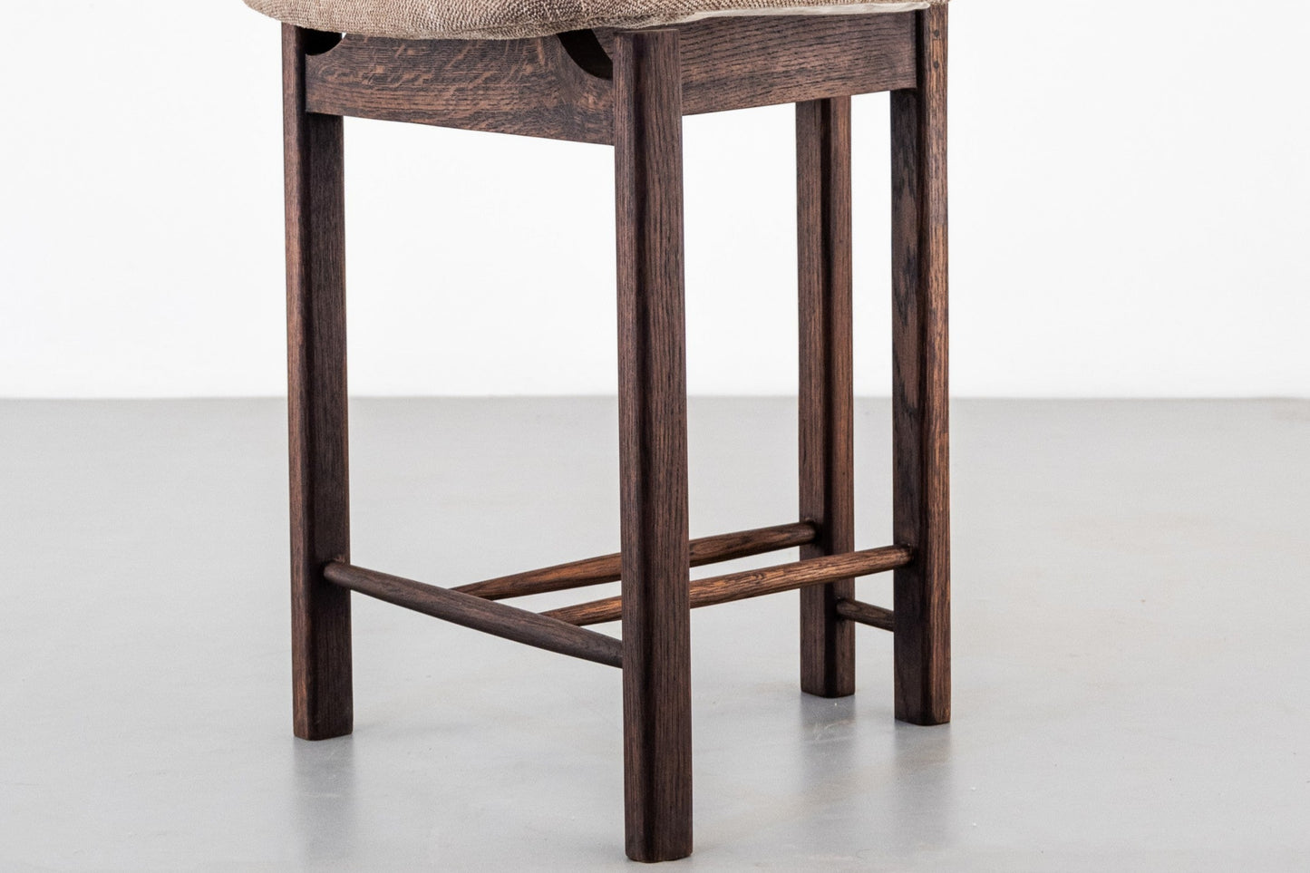 Anjeer bar stool - White Oak with Chocolate oil