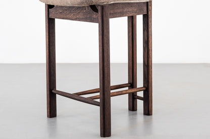 Anjeer bar stool - White Oak with Chocolate oil