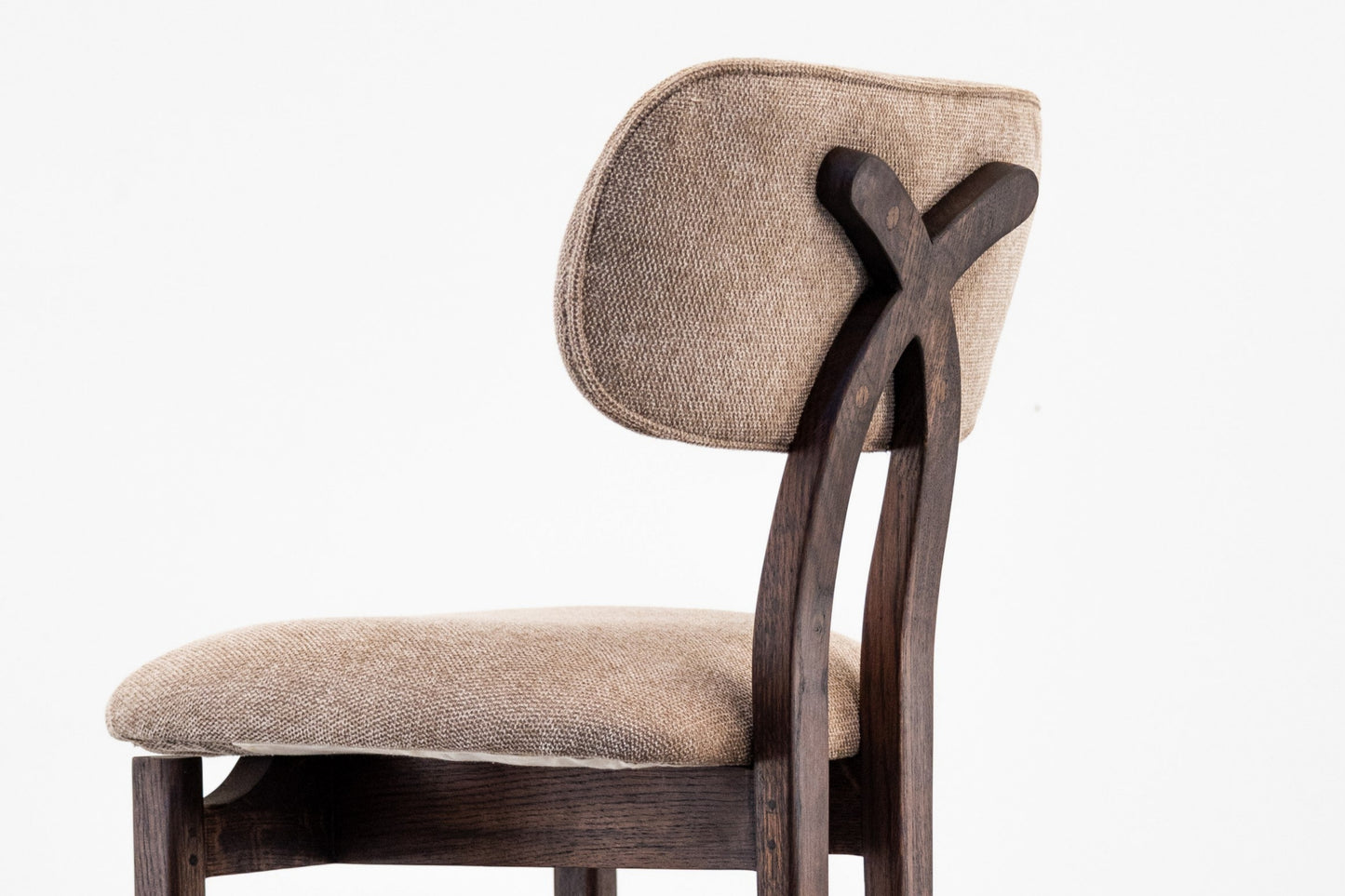 Anjeer bar stool - White Oak with Chocolate oil