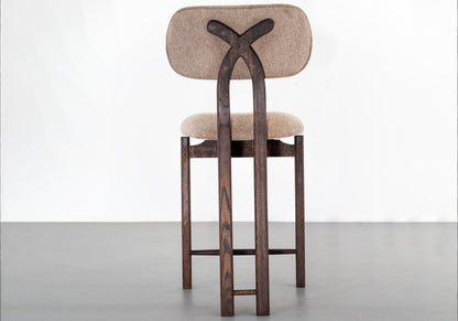 Anjeer bar stool - White Oak with Chocolate oil