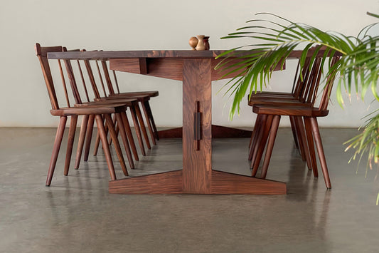 Trestle Dining Table - Rosewood