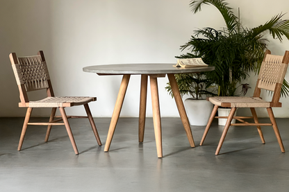 Mandrel Dining Table Concrete - Ashwood Base