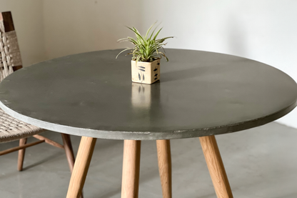 Mandrel Dining Table Concrete - Ashwood Base