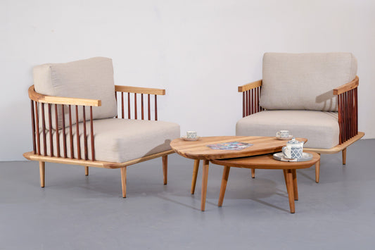 Aiko Single Venti Lounger- White Ash