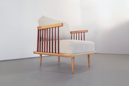 Aiko Single Venti Lounger- White Ash