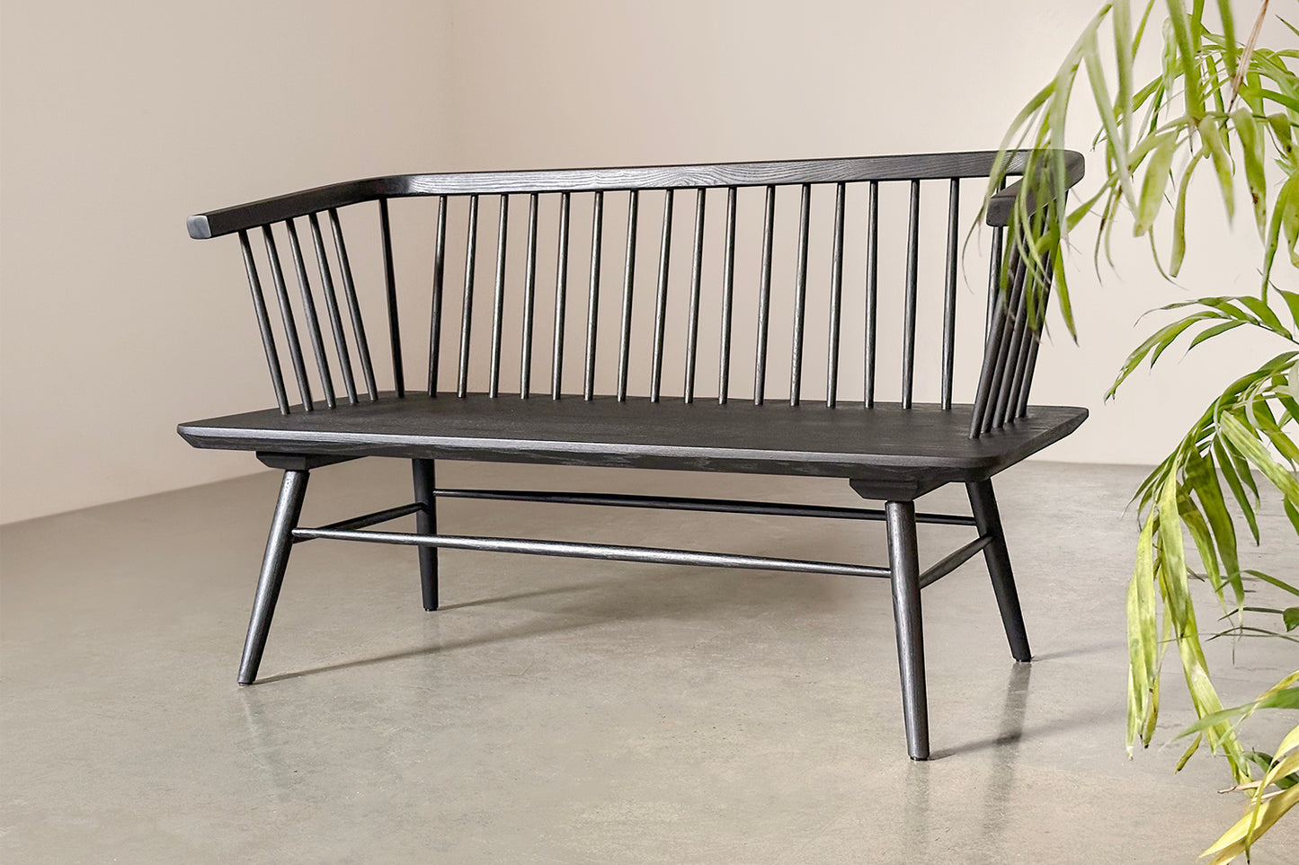 Arco Bench - Black Stained White Ash