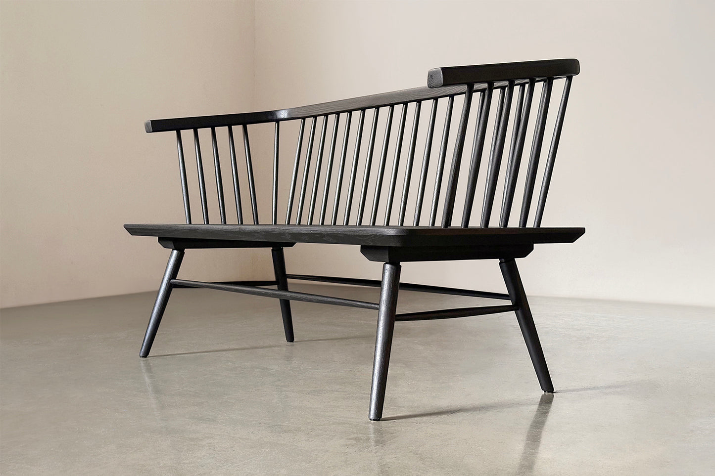 Arco Bench - Black Stained White Ash