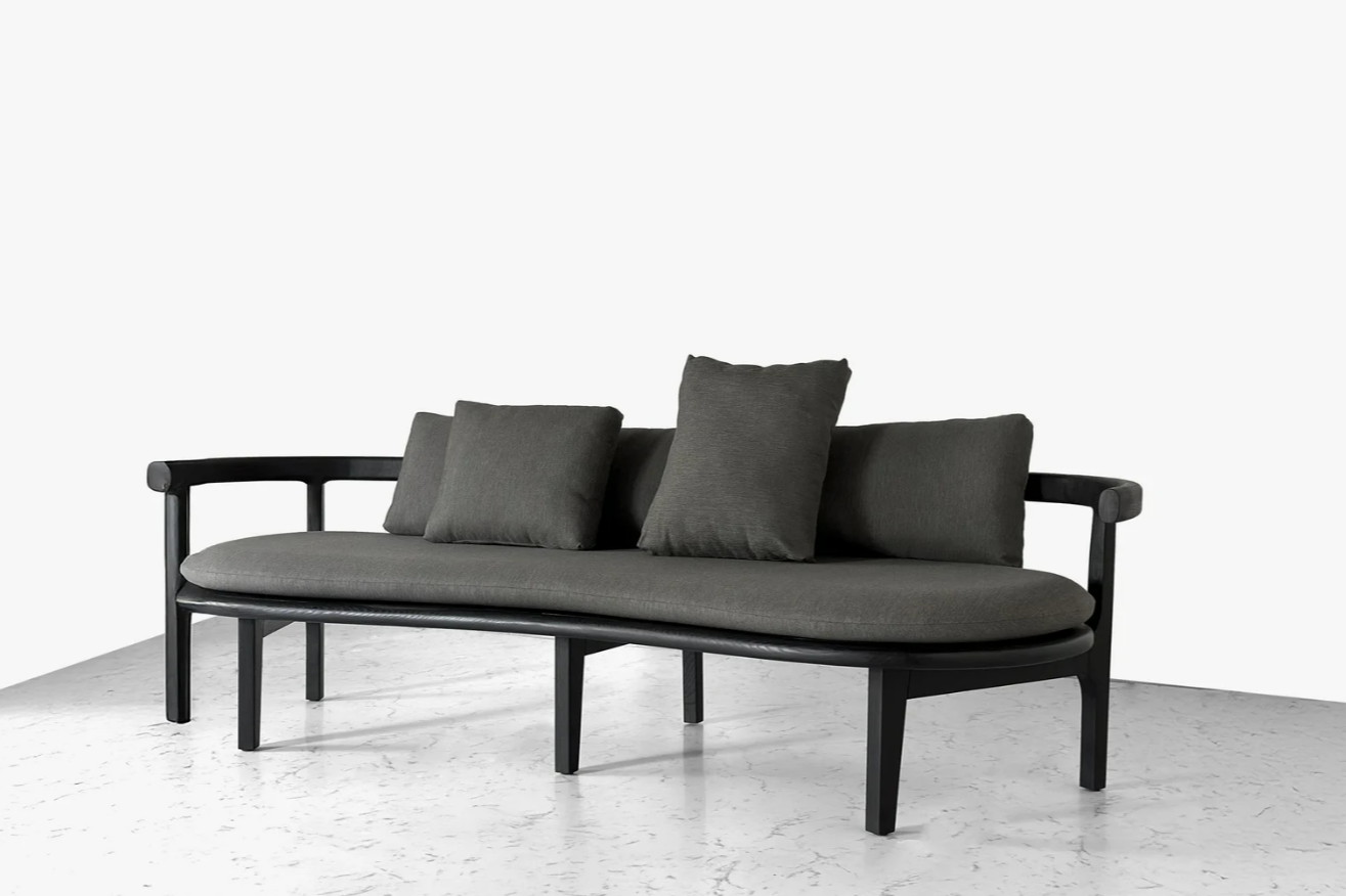 Akira Venti Big Lounger - Black stained white ash