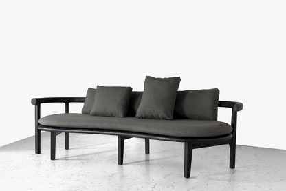 Akira Venti Big Lounger - Black stained white ash