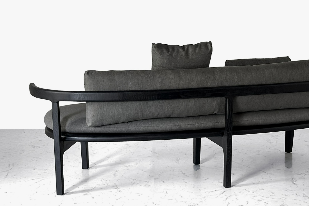 Akira Venti Big Lounger - Black stained white ash