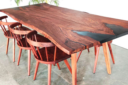 Snick Dining Table - Rosewood with Epoxy