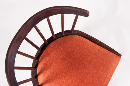 Windsor Low Back Cushioned Chair - Rosewood