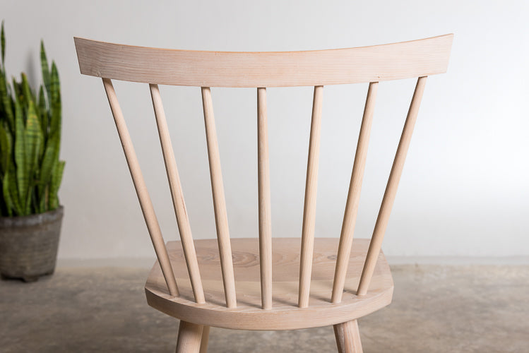High Back Windsor Chair - White Ash - solidbench